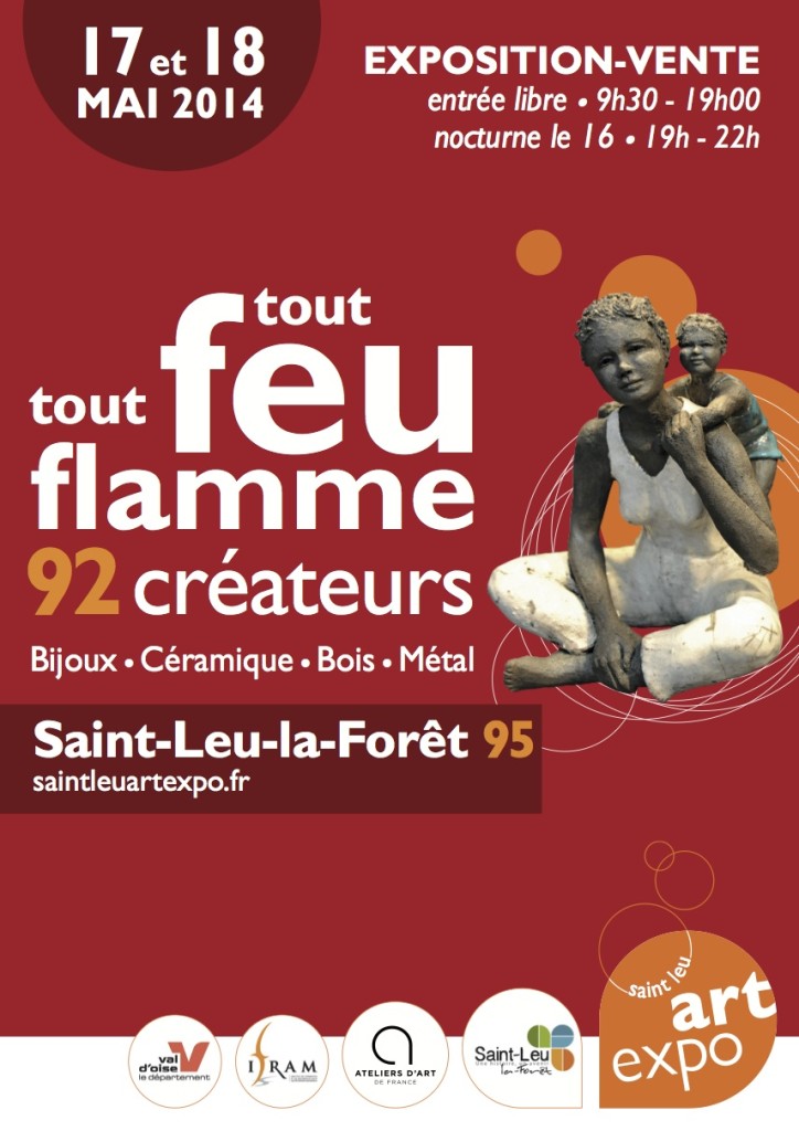 Saint leu Art Expo Tout feu tout flamme Flyer David Enjalbert Créateur Chaudronnier tracts TFTF 2014